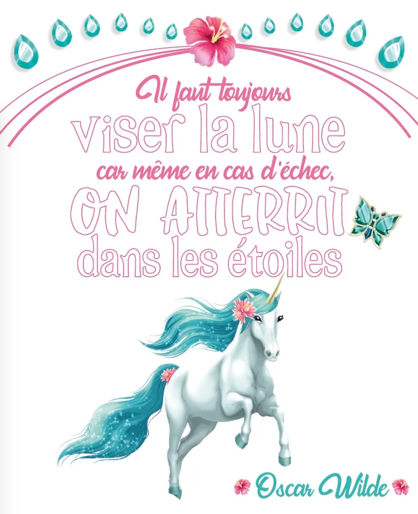 Licorne Style Pochette créative Licorne des fleurs