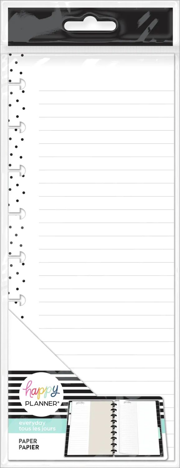 Happy Planner Feeling Dotty recharge papier Classic 40 feuilles ligné