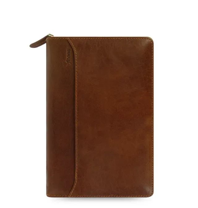 Filofax Lockwood organiseur zip Personal gris cuir