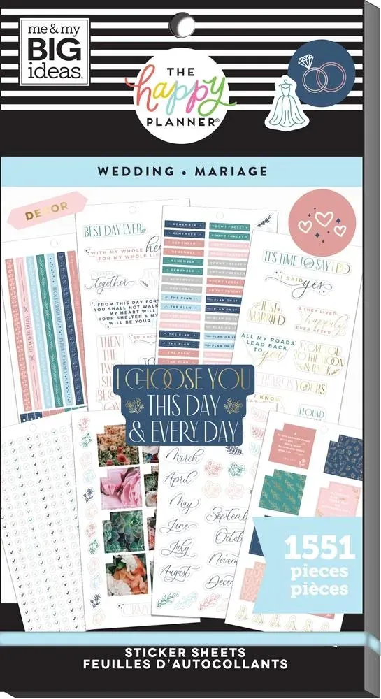 Happy Planner Wedding Value Pack stickers Classic 1551