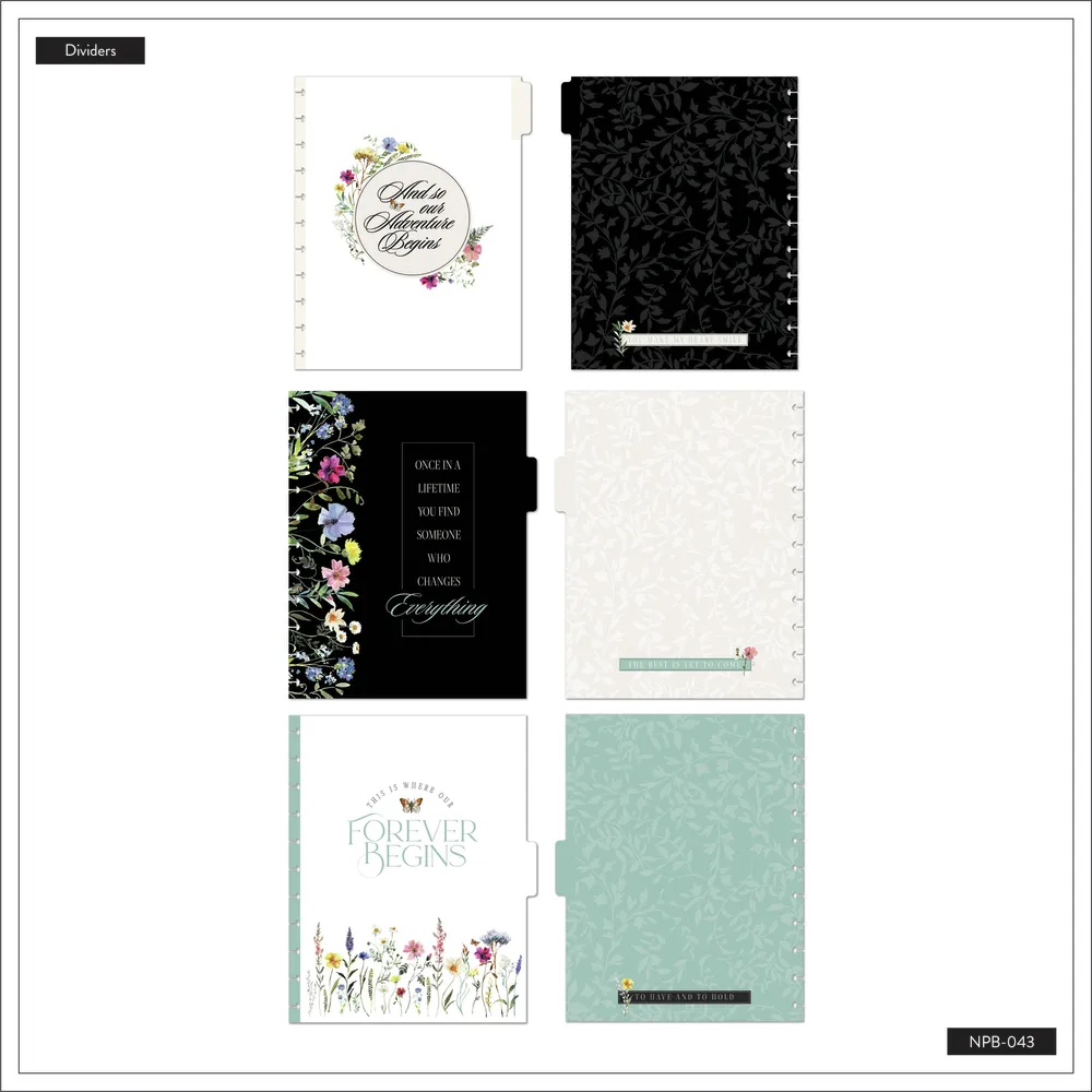 Happy Planner Blooming Elegance carnet pointillé Big 60 feuilles mariage