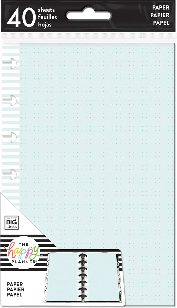 Happy Planner Mini papier notes pointillés couleur 40 feuilles
