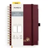 Poprun WH145P carnet vierge à spirale bordeaux