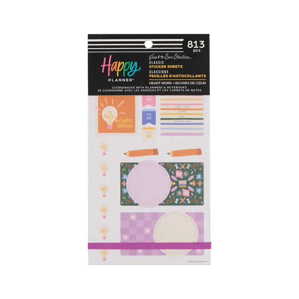 Happy Planner Heart Work Teacher stickers value pack 813