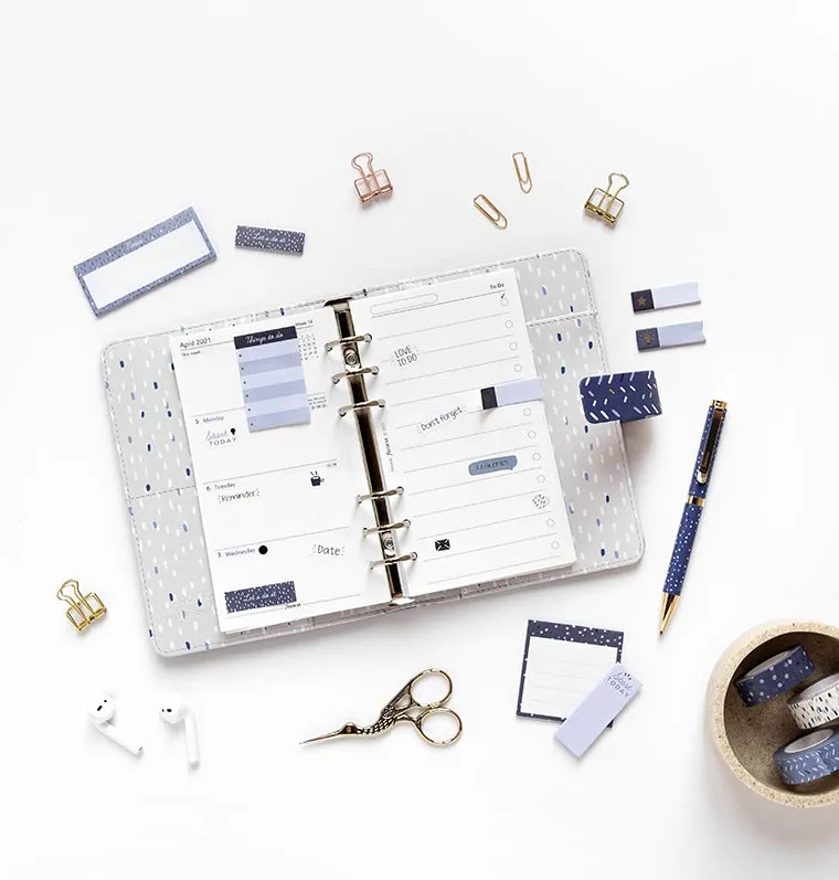 Filofax Indigo stickers repositionnables dores 6 feuilles