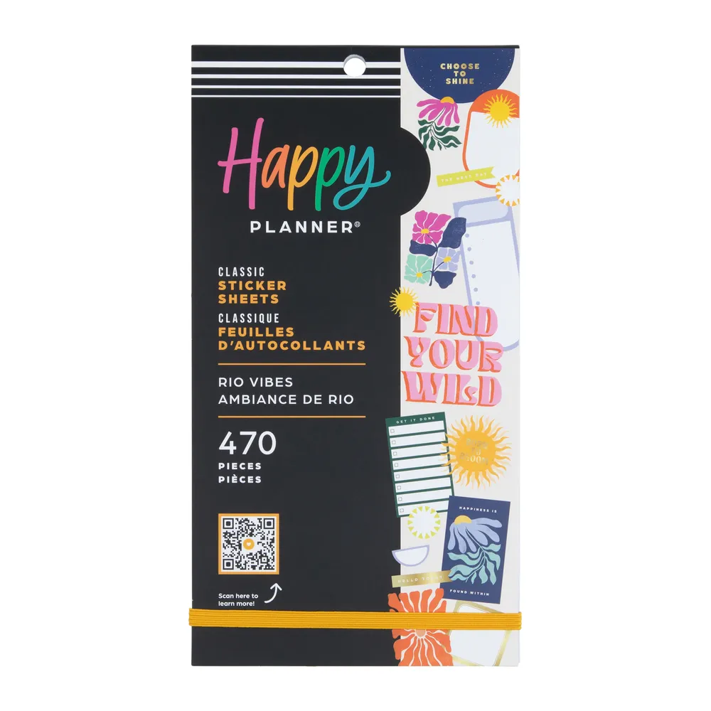 Happy Planner Rio Vibes stickers 30 feuilles vacances