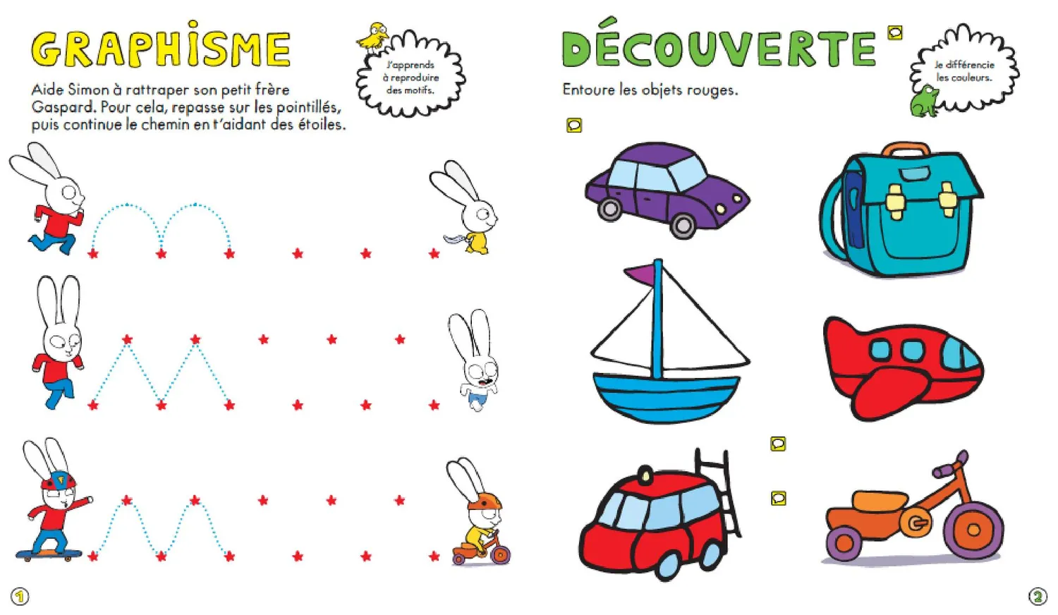 Les Incollables Simon Toute mon année moyenne section cahier stickers