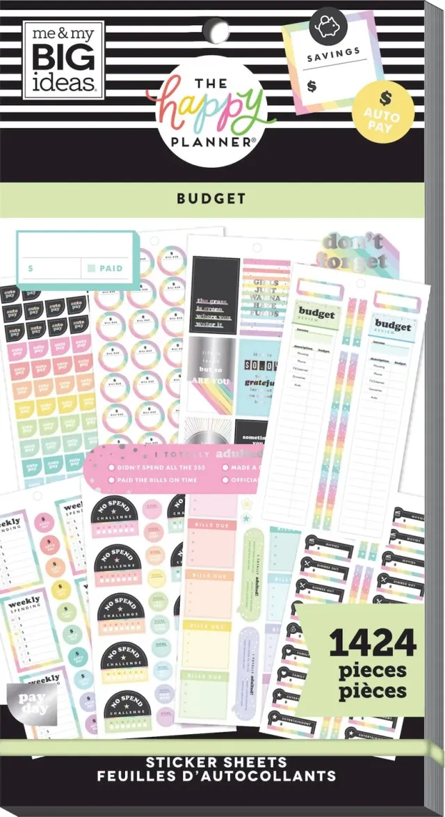 Happy Planner Budget stickers Classic 1424 finances foil
