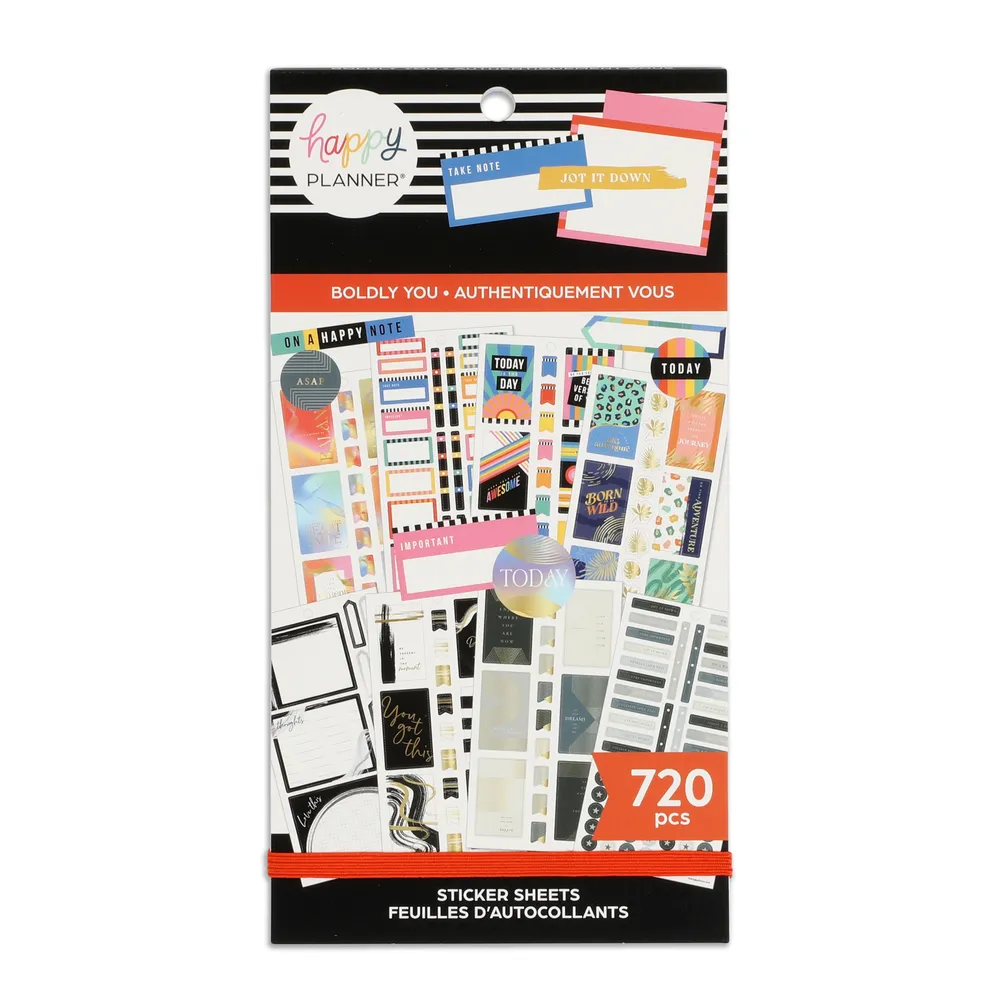 Happy Planner Boldly You stickers Classic 720 motivation