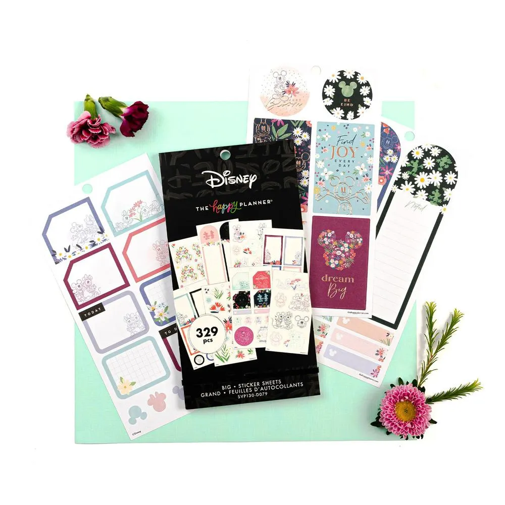Happy Planner Disney Mickey Minnie Floral stickers 329 pièces
