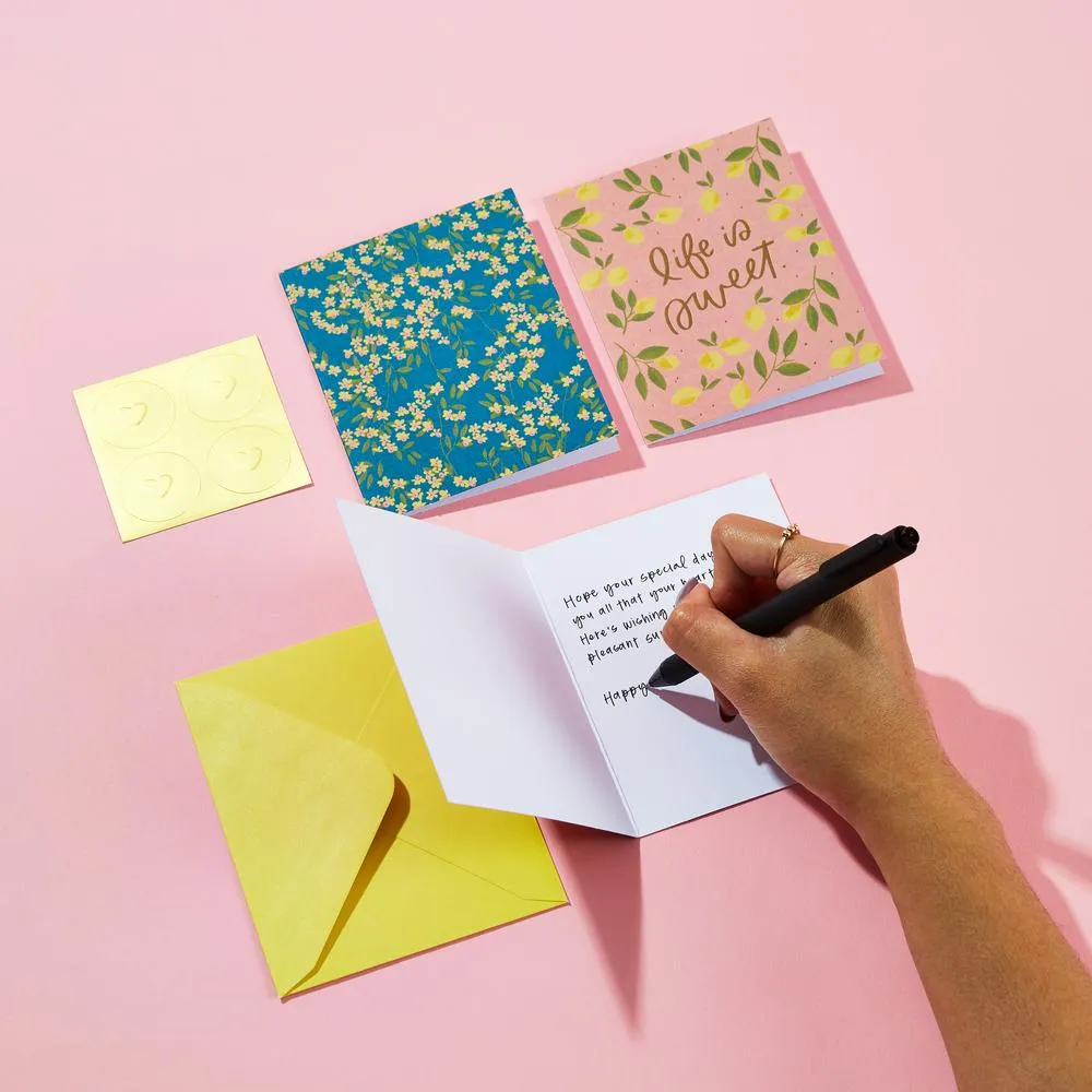 Happy Planner Marabou Sweet Florals cartes 20 enveloppes floral