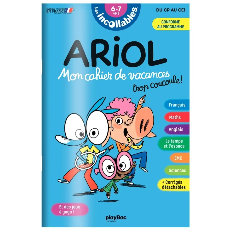 Les Incollables Ariol cahier de vacances CP au CE1 6-7 ans