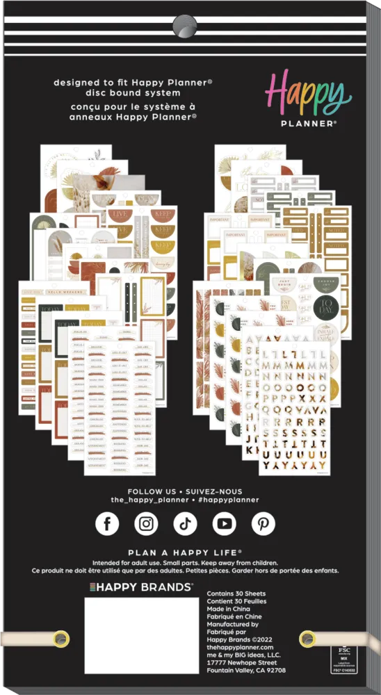 Happy Planner Dried Florals stickers 688 fleurs séchées
