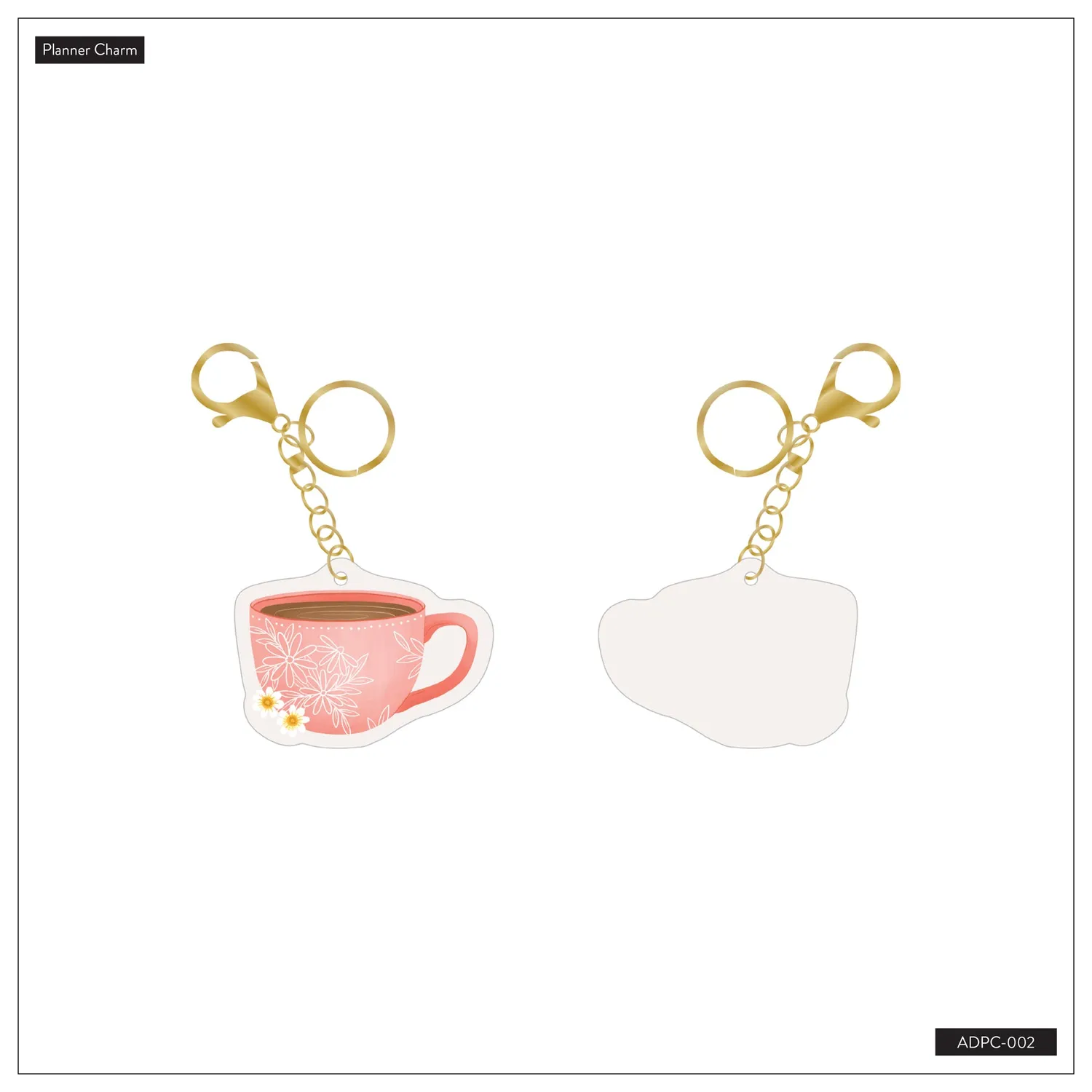 Happy Planner Coffee Cup breloque tasse similicuir