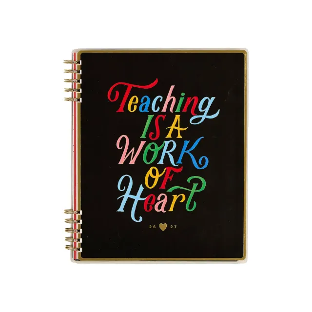 Happy Planner Bright Lessons agenda prof spirale juillet 2026-juin 2027
