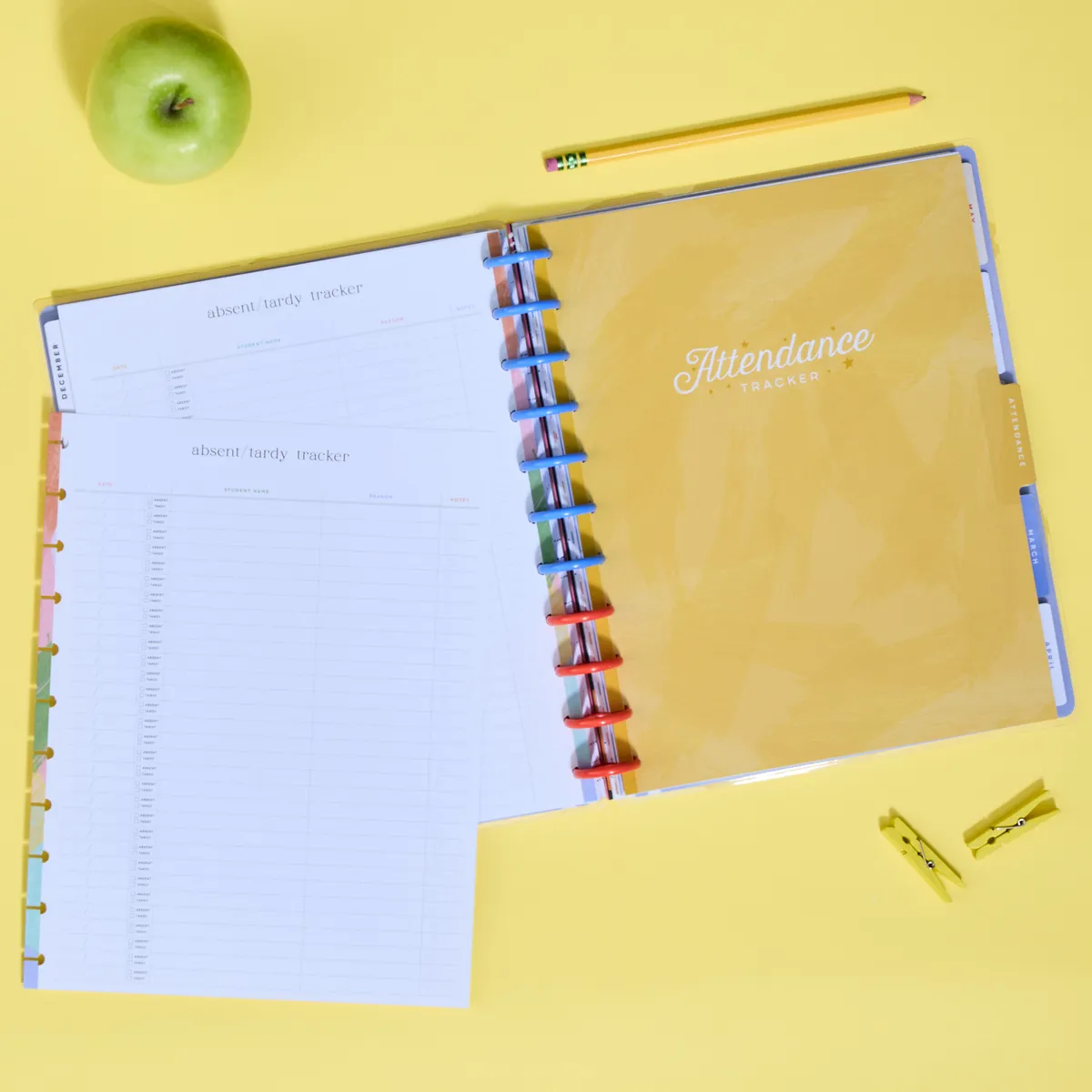 Happy Planner Student Attendance pack accessoires teacher Big