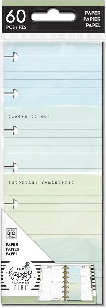 Happy Planner Homebody papier ligné Mini 60 feuilles