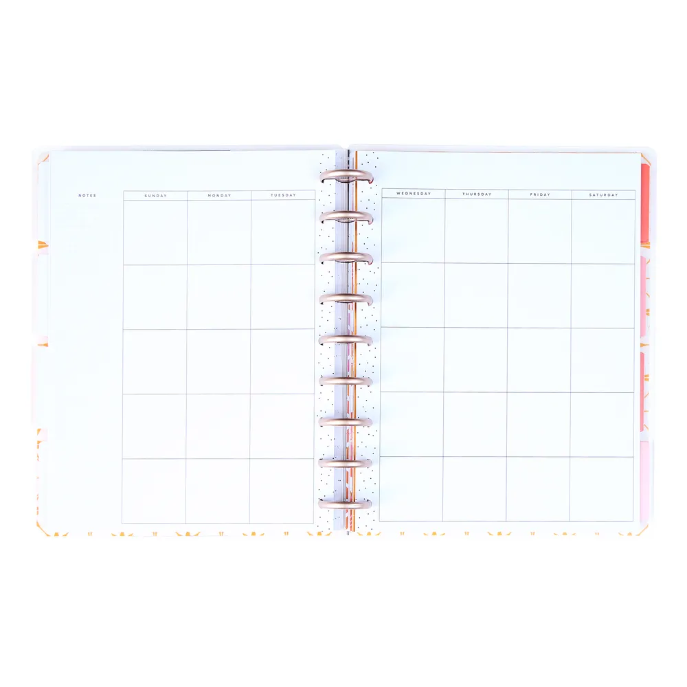 Happy Planner Cat Coq Retro Sunset agenda Classic dashboard non daté