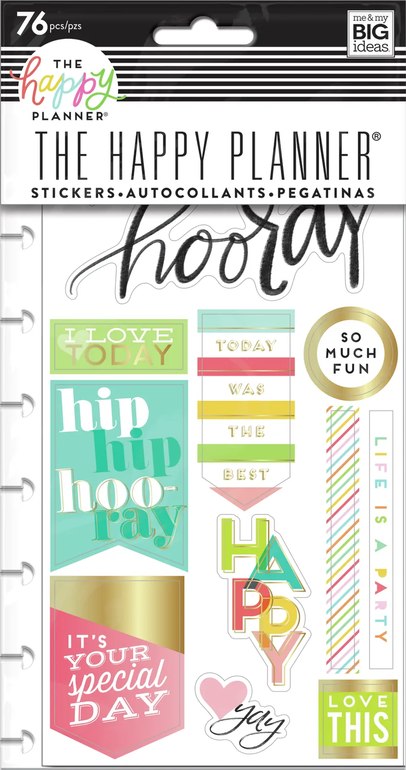 Happy Planner I Love Today stickers 5 planches
