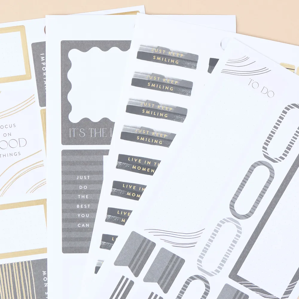 Happy Planner Modern Impression stickers 30 feuilles 702 minimaliste