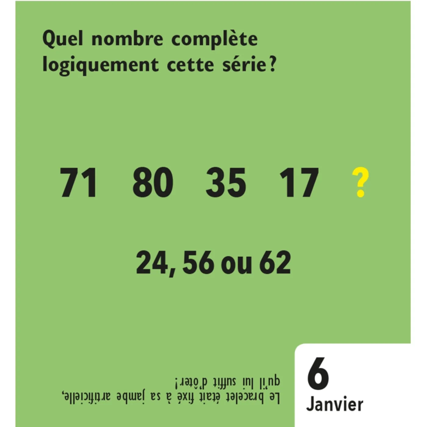 Frigobloc Mini 365 casse-tête calendrier jeux de lettres