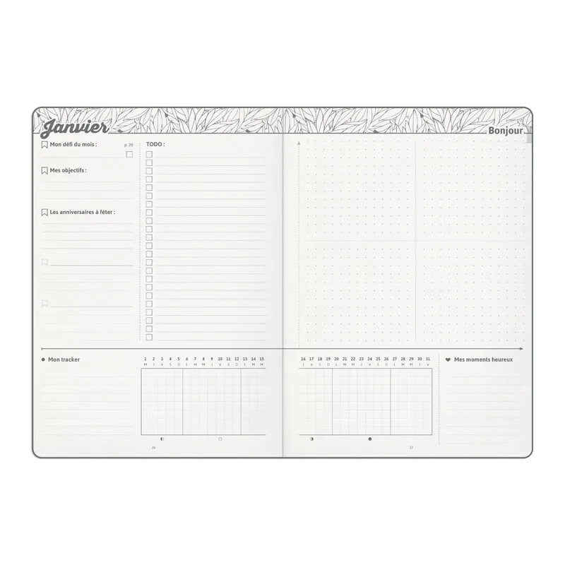 My365 My 2020 agenda semainier relie A5 vertical