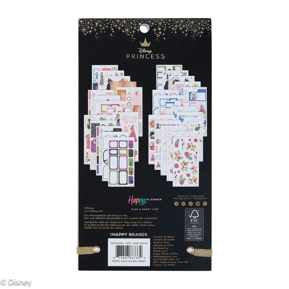 Happy Planner Disney Sleeping Beauty stickers 30 feuilles