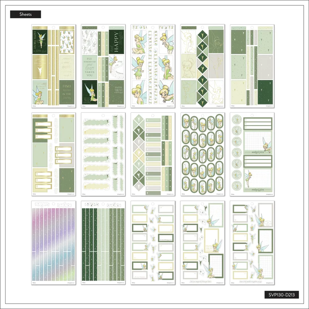 Happy Planner Disney stickers Tinker Bell 720 pièces vert