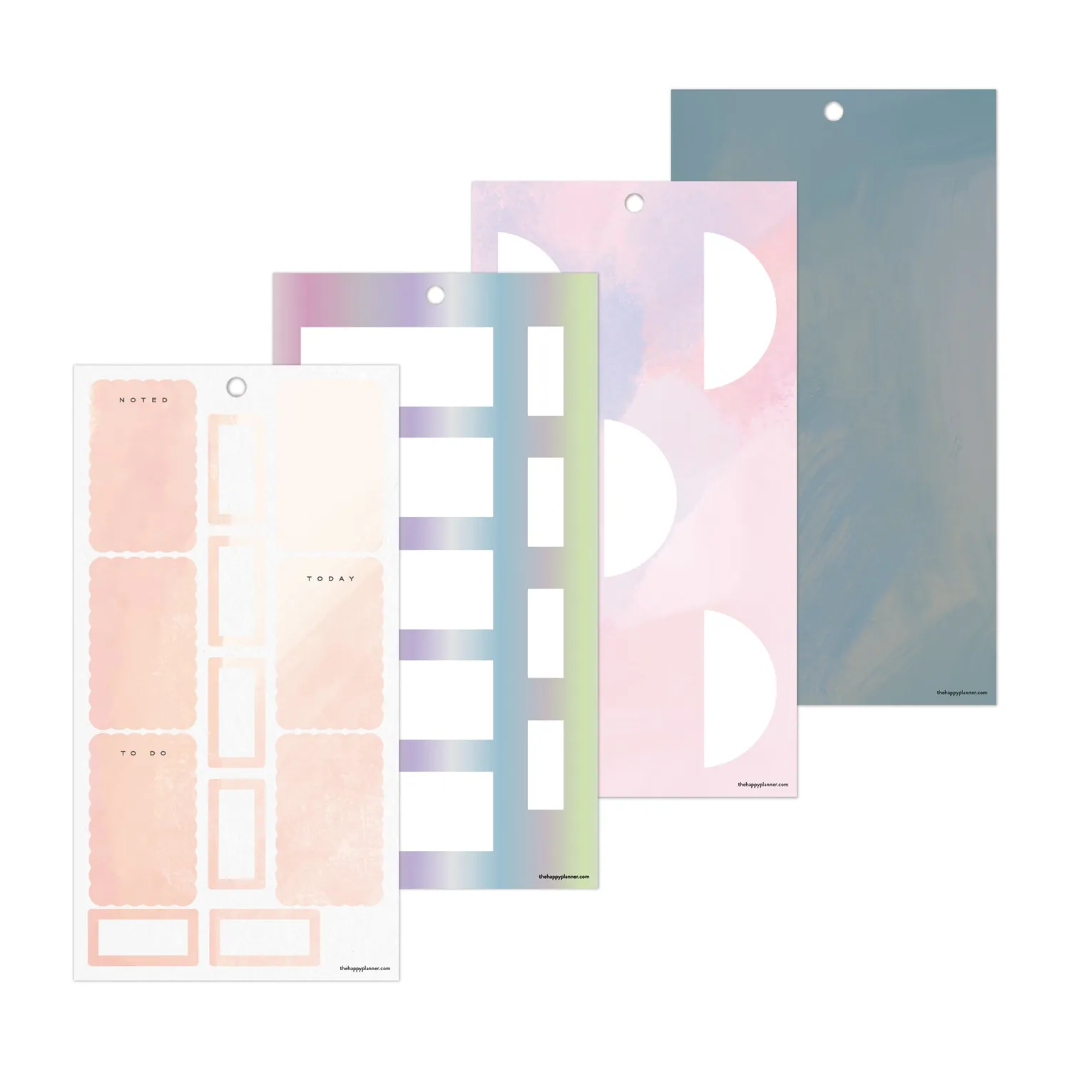 Happy Planner Pastel Colorful Boxes stickers value pack 30 feuilles pastel