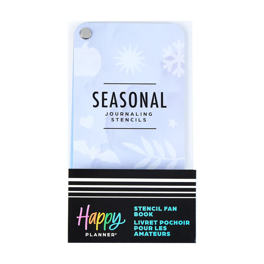 Happy Planner Seasonal pochoir éventail 5 fiches saisonnier