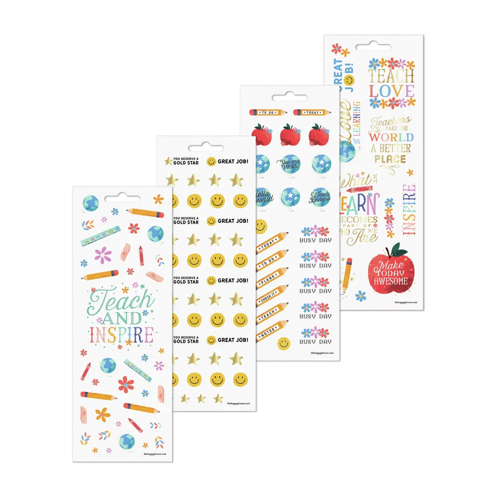 Happy Planner Classroom Brights stickers maîtresse 236