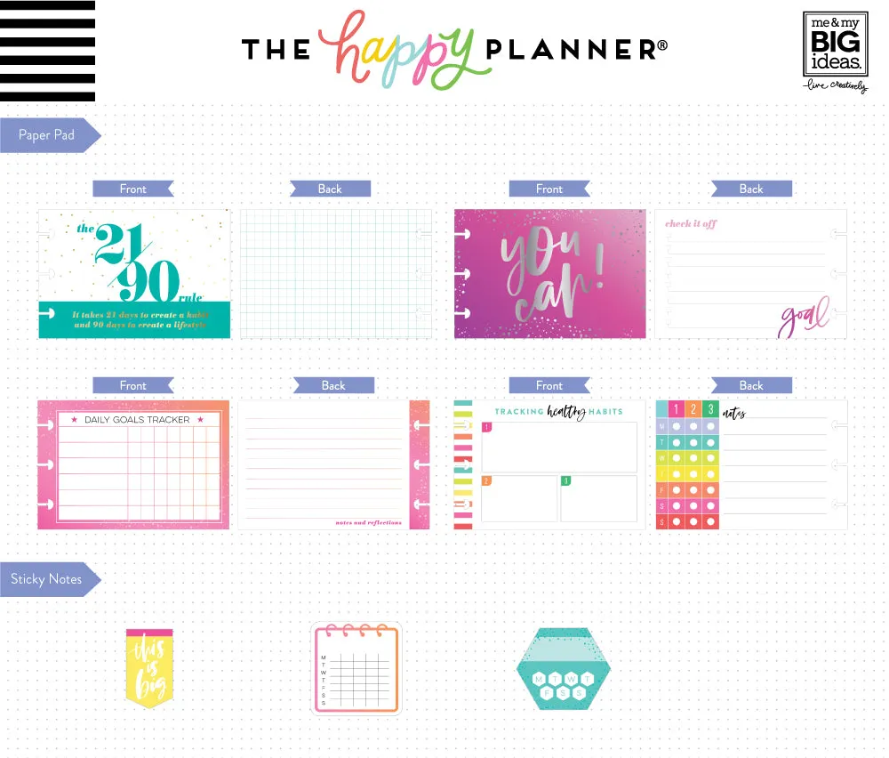 Happy Planner Habit Tracking pack accessoires habitudes