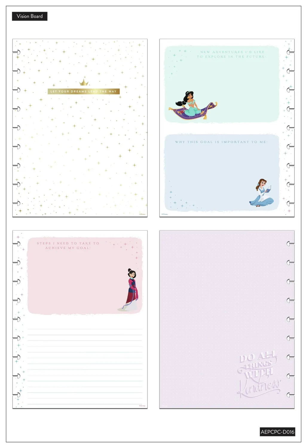 Me & my big ideas Happy Planner Princesses compagnon planner Classic