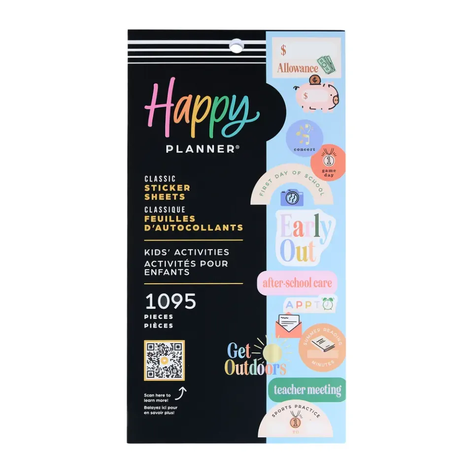 Happy Planner Kids' Activities stickers enfants 1095 motifs