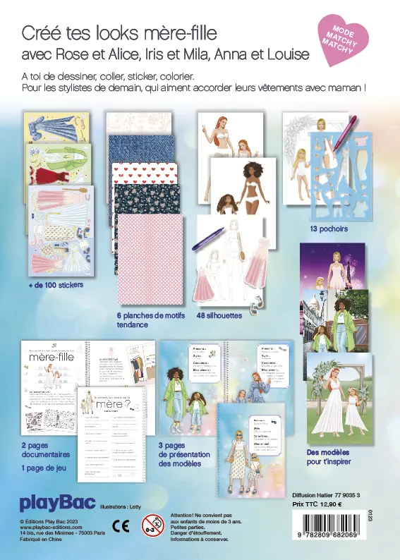 Frigobloc Je crée ma mode cahier Mère-fille matchy-matchy