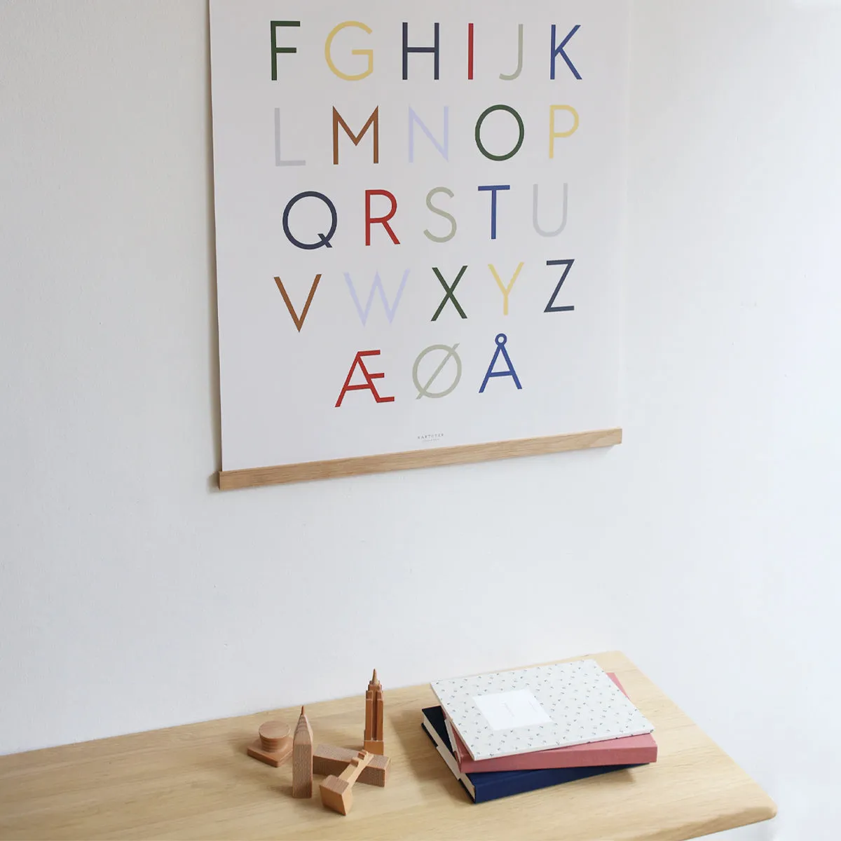 Kartotek Plakat Alfabetet affiche danois 50x70