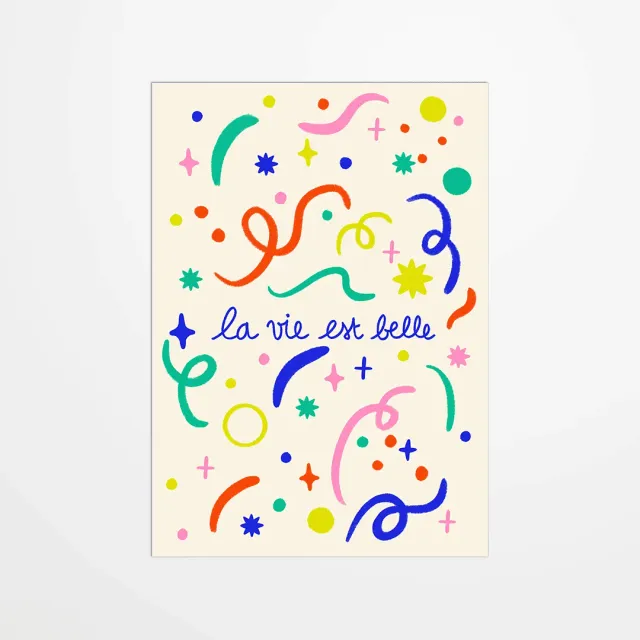 My365 Coquiette La vie est belle carte postale