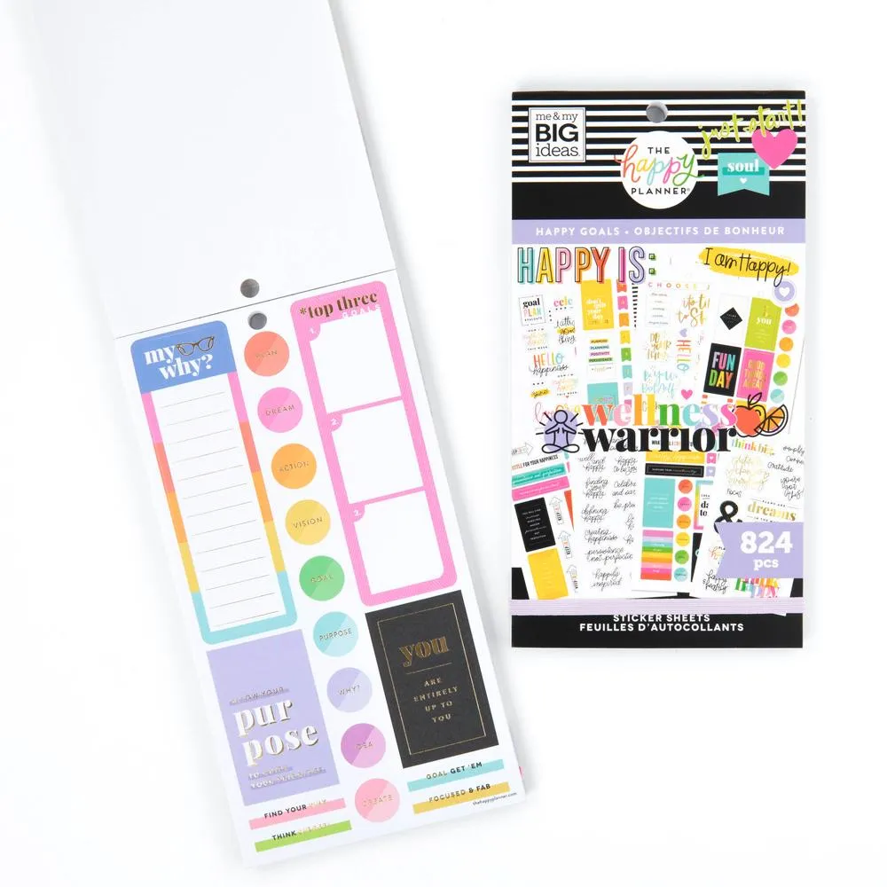 Happy Planner Live Creatively stickers Classic 30 feuilles couleur