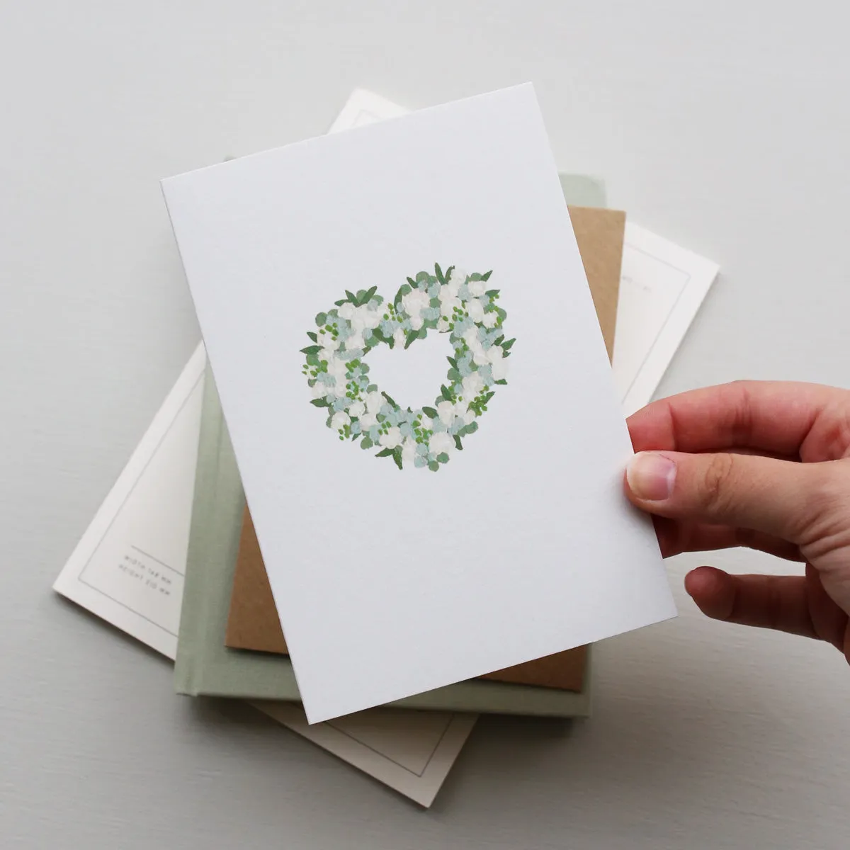 Kartotek Heart Wreath carte remerciement couronne coeur