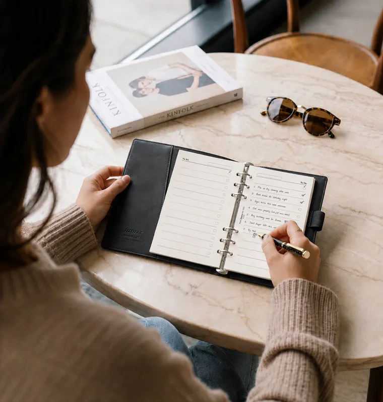 Filofax Domino Soft Personal organiseur noir à anneaux