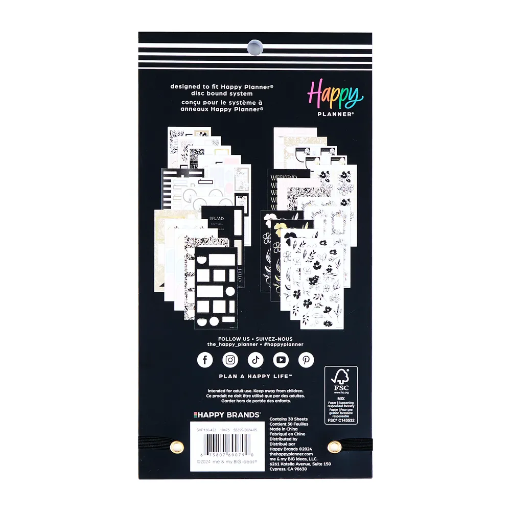 Happy Planner Sketchy Florals stickers value pack 416 pièces