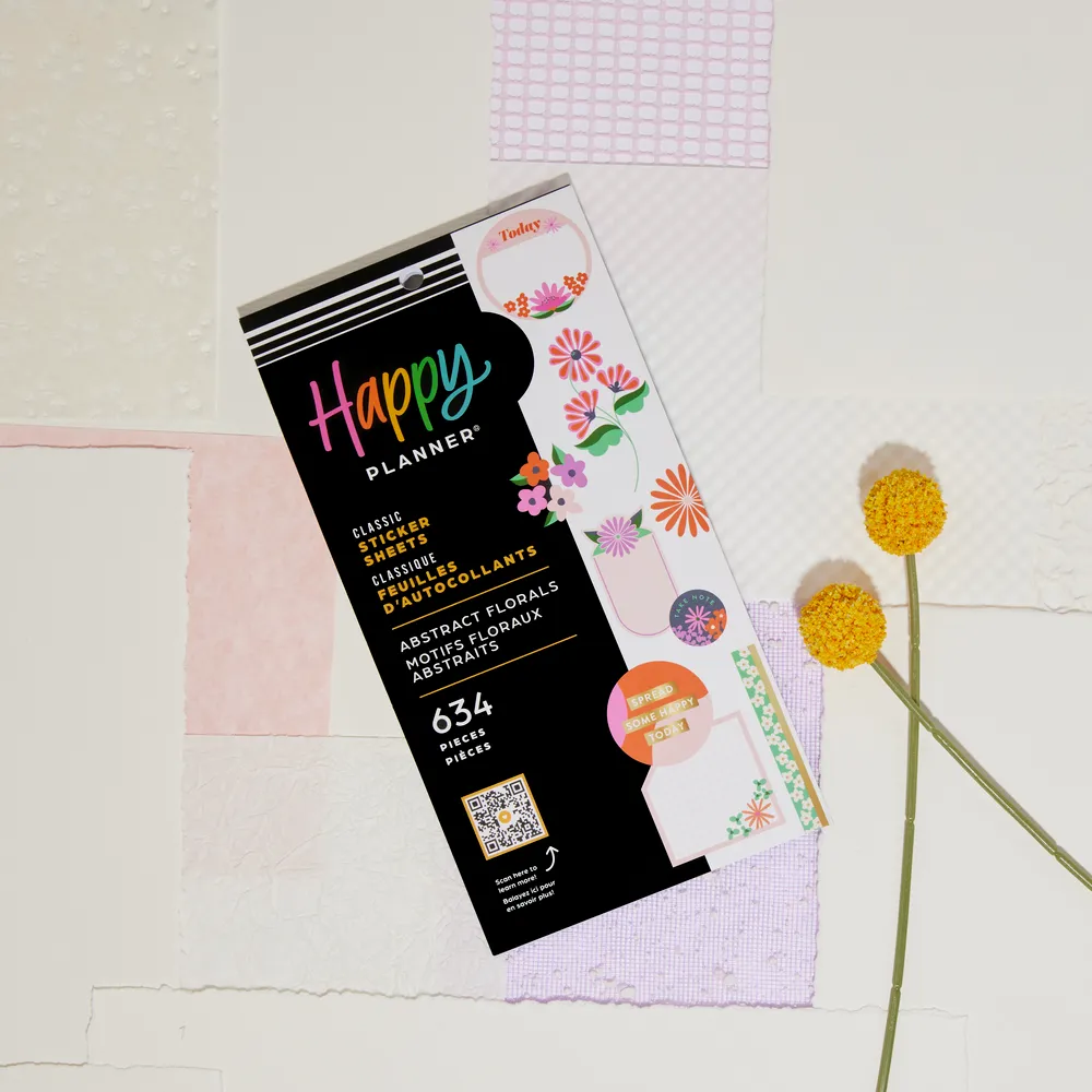 Happy Planner Abstract Florals carnet stickers floral