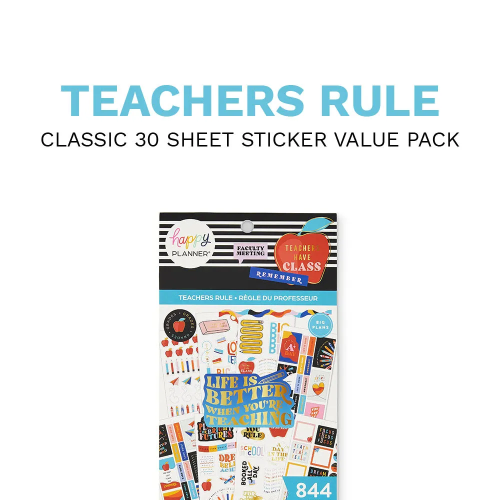 Happy Planner You Rule stickers 844 motifs école