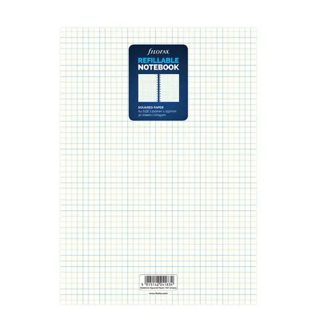 Filofax Classic A4 recharge notebook quadrillé