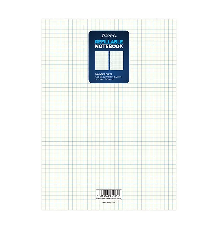 Filofax Classic A4 recharge notebook quadrillé