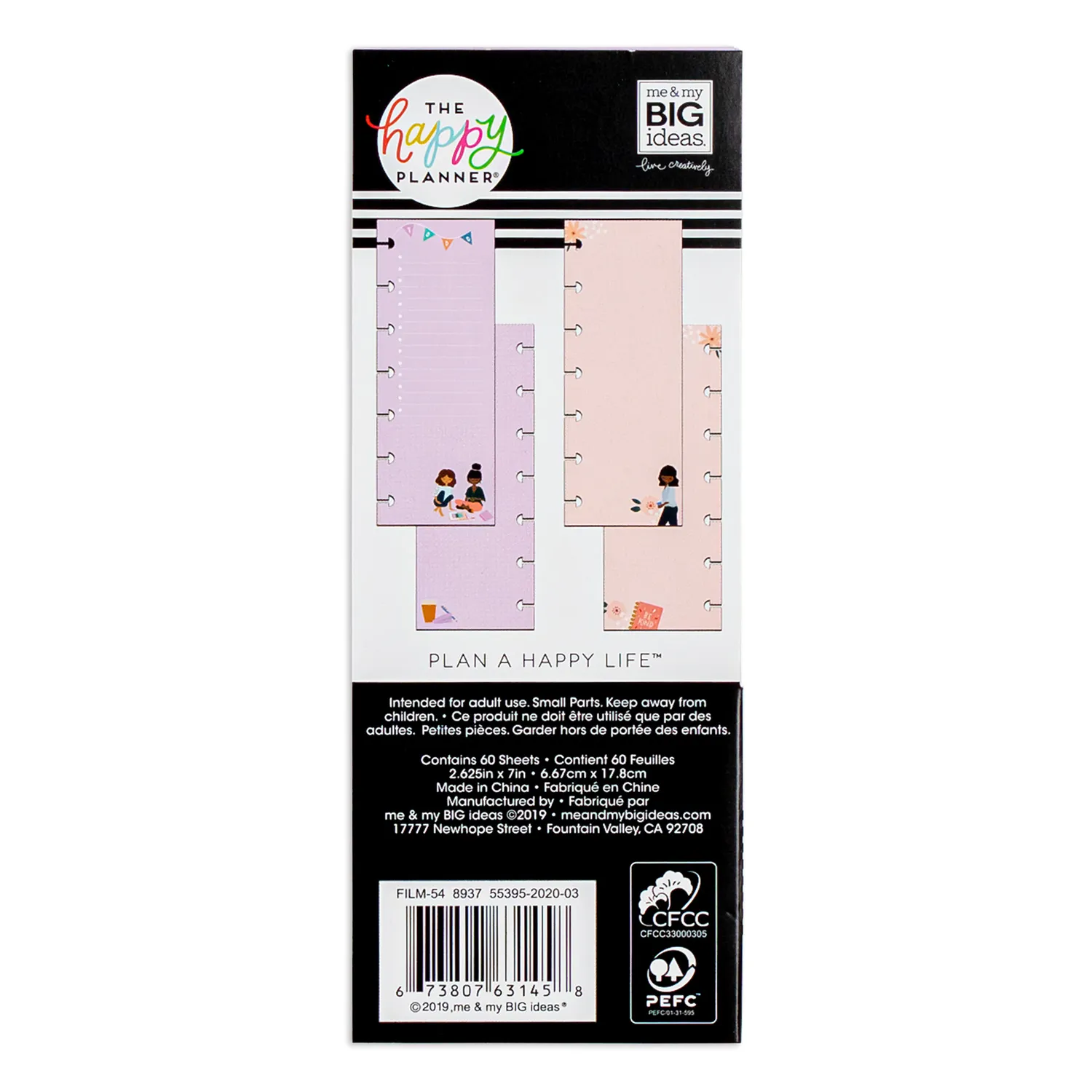 Happy Planner Squad Goals Mini recharge 60 feuilles checklist