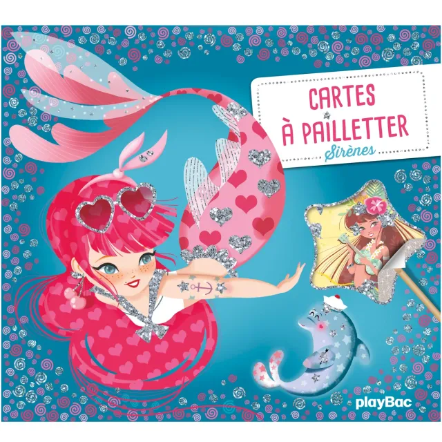 Frigobloc Cartes à pailleter Sirènes loisir créatif 5 cartes