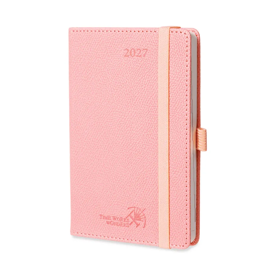 Poprun CETLA6-27 agenda hebdo poche rose poudré