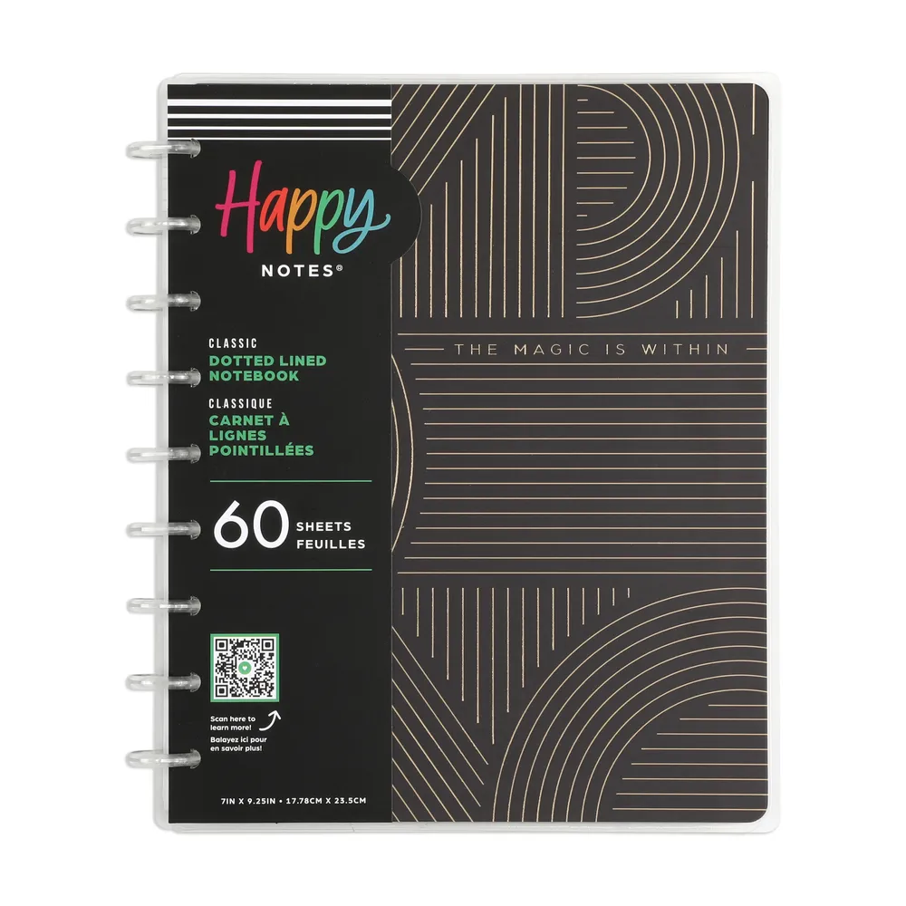 Happy Planner Realign carnet ligné pointillé Classic 60 feuilles