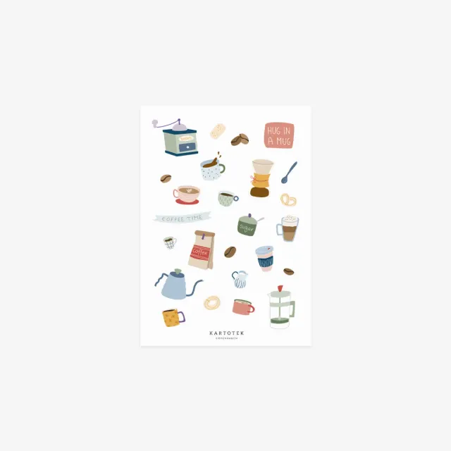 Kartotek Coffee Time stickers autocollants café